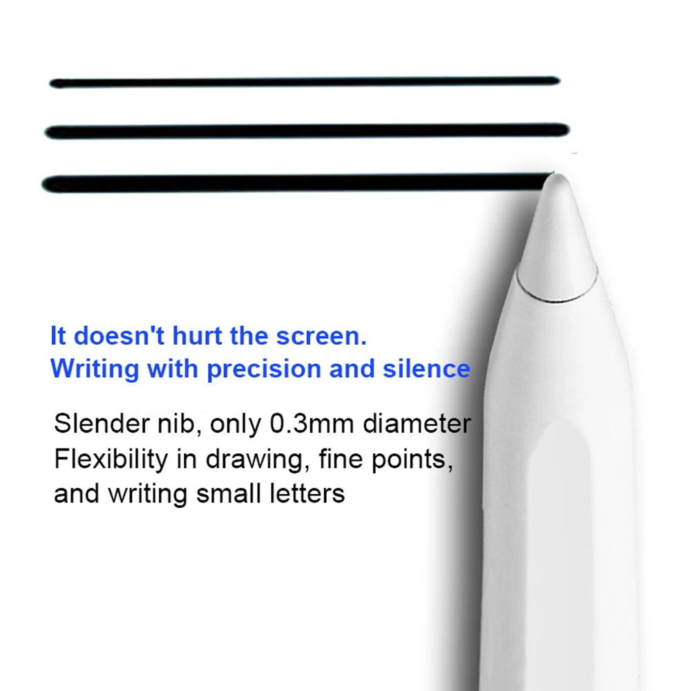 Active Capacitive Stylus Pen with USB-C Charging, Replaceable POM Tip and Battery Display in Six Colors for Compatible Tablet and Phone Writing