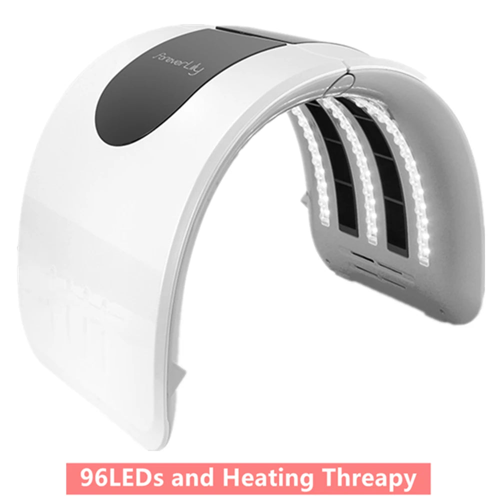 LED Beauty Light Machine with Foldable Face and Body Design, Seven Color and Heating Model References, Eye Protection and Regional Plug Options