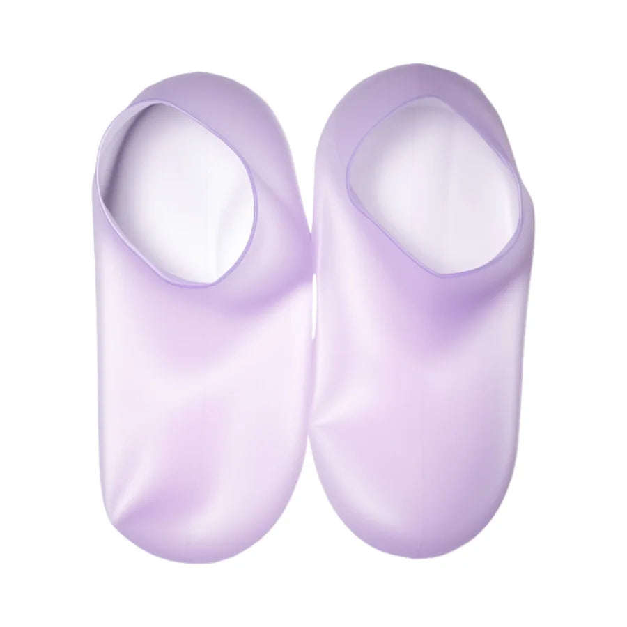 Silicone Foot Socks for Women's At-Home Moisturizing Routines, Personal Foot Care Accessory in Purple, Blue, Black, Green, Pink, White or Orange