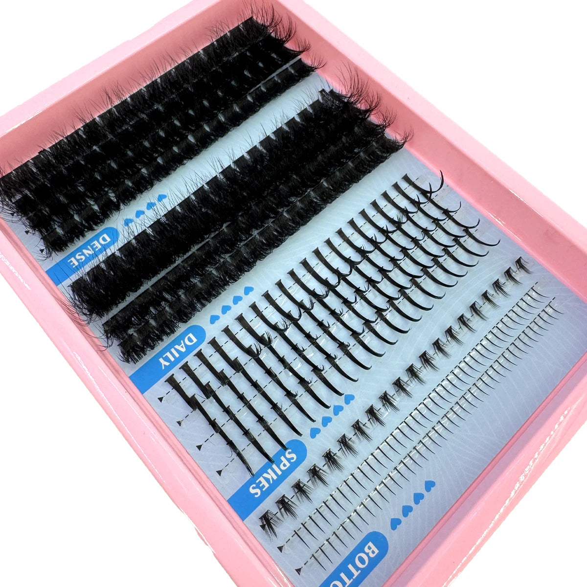 Multi-Row Lash Clusters and Spikes with Manga Style Options, 14, 15, 16 and 30-Row Labels Across 22 Selections for Adult Creative Eye Makeup Looks