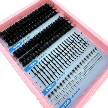 Multi-Row Lash Clusters and Spikes with Manga Style Options, 14, 15, 16 and 30-Row Labels Across 22 Selections for Adult Creative Eye Makeup Looks