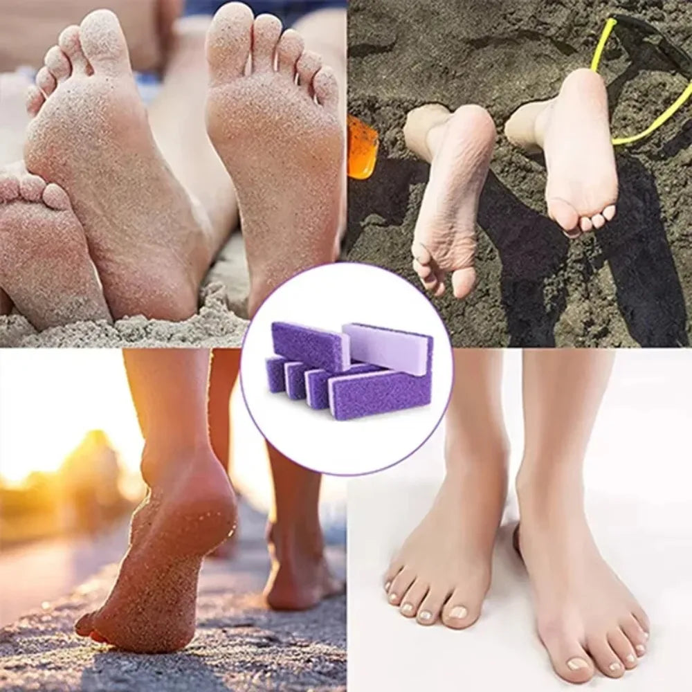 Double Sided Pumice Stone Foot Exfoliator with Coarse and Moderate Surfaces, Listed Glass Pumice Material and 1 or 2 Piece Options for Home Pedicures