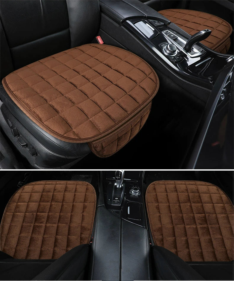 Winter Car Seat Cushion, 50 x 50cm Flocking Cloth Seat Pad with Listed Anti-Slip and Breathable Design in Six Colors for Compatible Vehicle Seats