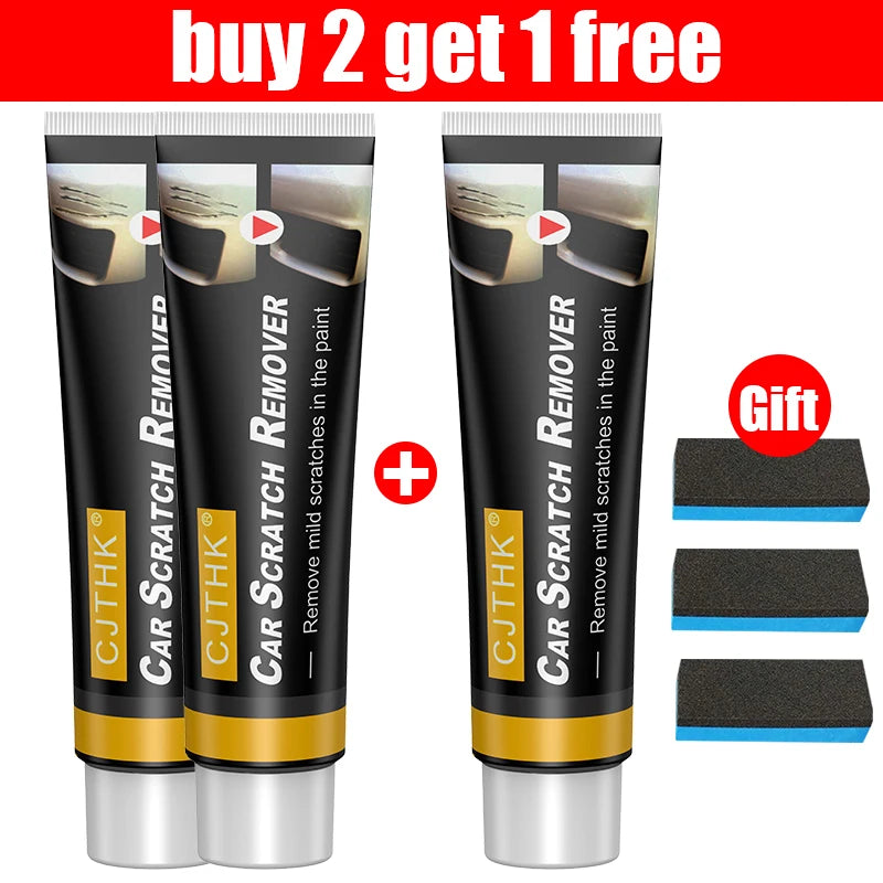 Car Scratch Remover Wax with Abrasive Polishing Compound for Mild Automotive Paint Marks, DIY Exterior Detailing Care in Single, Multi-Pack and Sponge Options