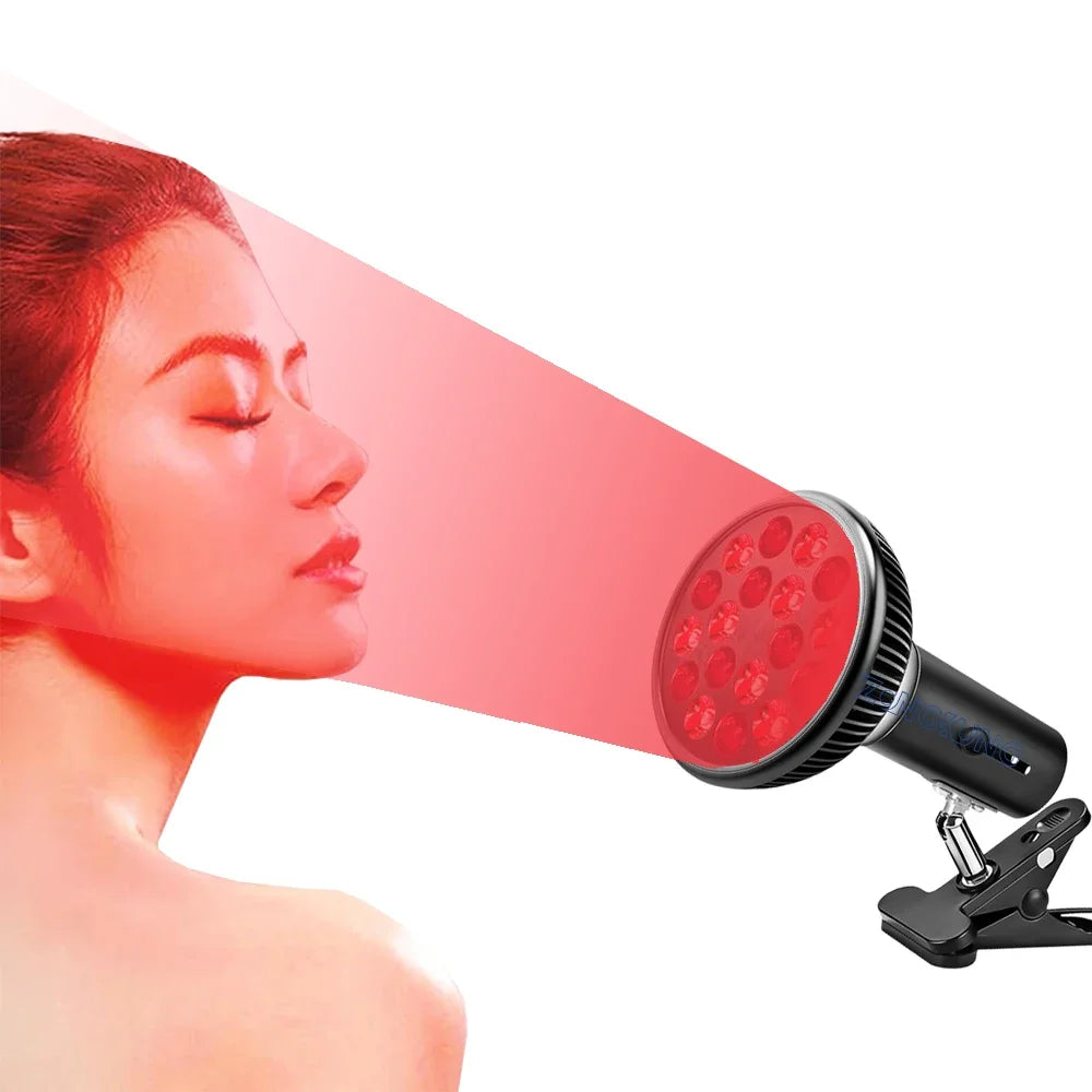 Red Light LED Lamp with A and B Bulb-Only or Black and White Set Options, Listed 660nm and 850nm Wavelengths and Dual-Chip Design for Adult Personal Care Selection