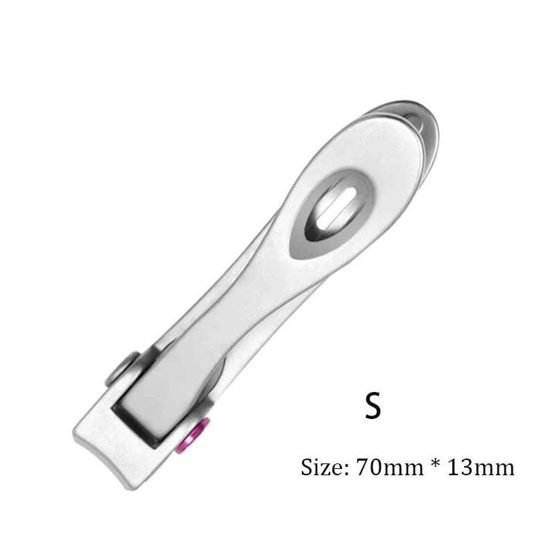 Stainless Steel Nail Clippers with Curved Blades and Reinforced Handle, 7cm or 9cm Fingernail and Toenail Cutter in Silver or Black for Home and Travel