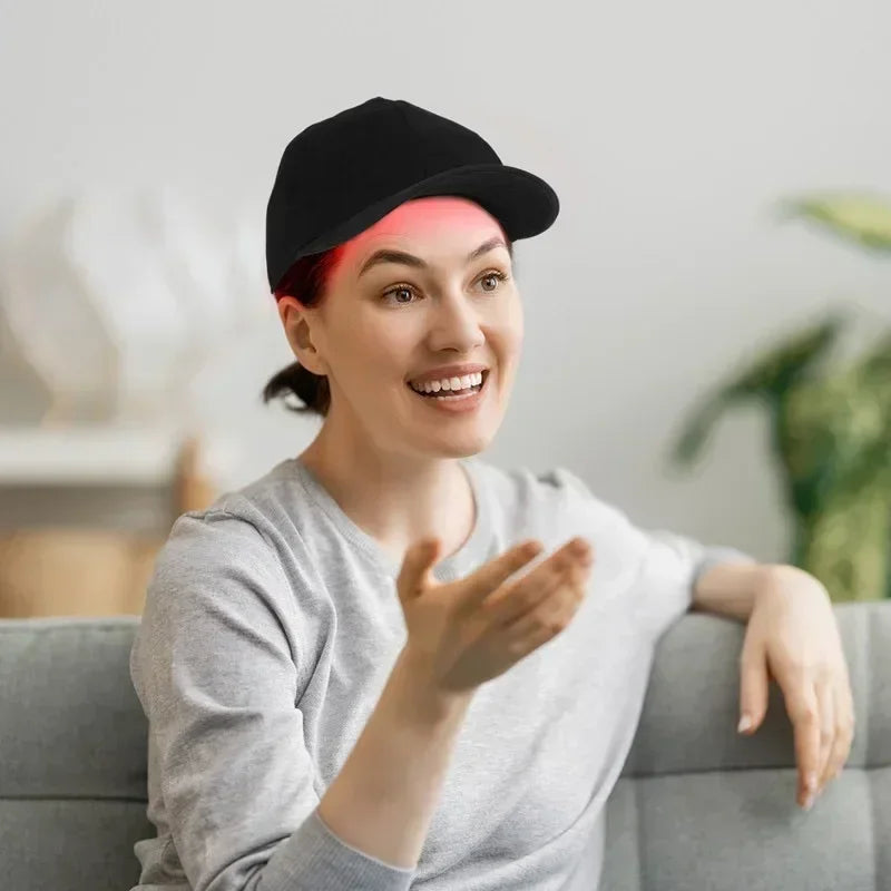 USB-Powered Red Light Scalp Cap with 96 Listed LEDs, 660nm and 850nm Wavelengths, Three Timer Settings and Separate Light Panel Option