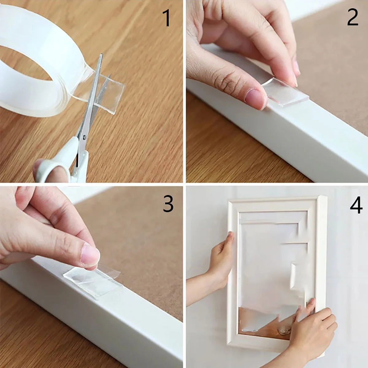 Double Sided Mounting Tape, 20mm or 30mm Wide Adhesive Roll with 1mm Thickness and 1, 2, 3 or 5m Length Options for Compatible Home DIY Projects