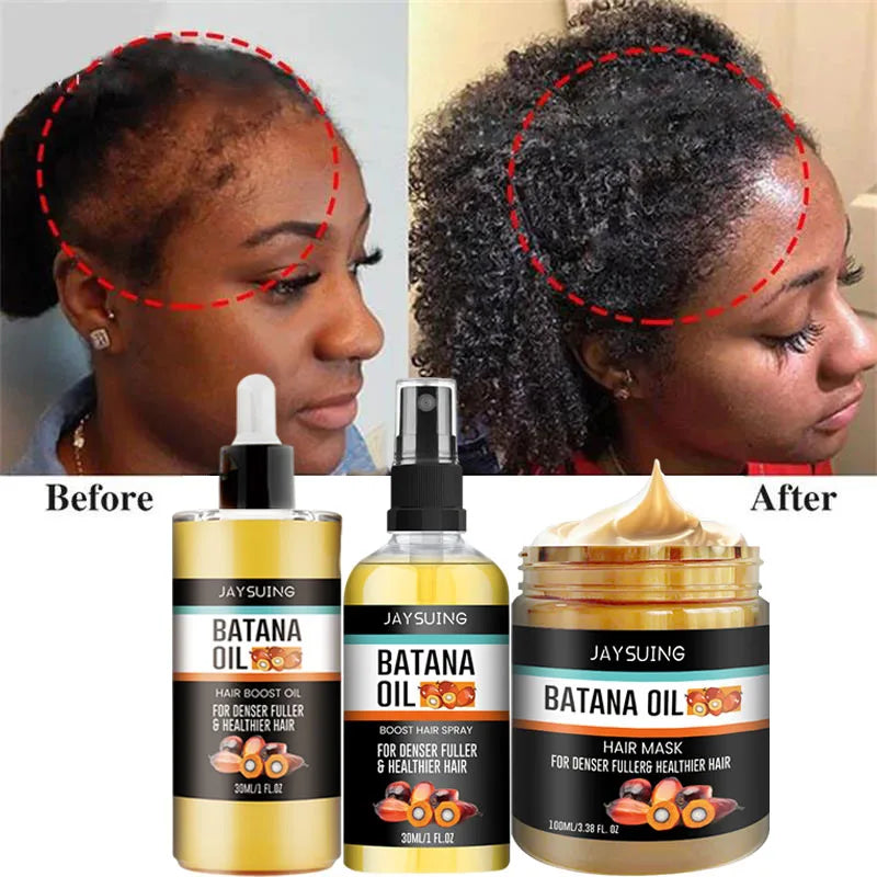 Chebe Hair Conditioning Oil with Spray, Mask and Three-Piece Option Labels, Moisture-Focused Cosmetic Hair Care for At-Home Grooming Routines