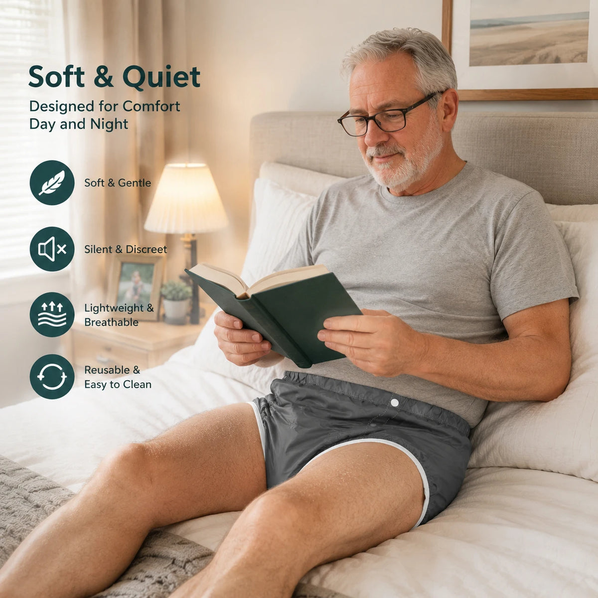 Side-Snap Adult Diaper Cover, Washable Reusable TPU Waterproof Overpants for Use with Disposable Diapers, L XL XXL Sizes and Five Finish Options