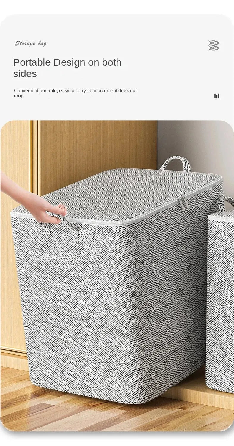 Non-Woven Quilt Storage Bag with Zipper Closure, Single Closet Organizer in 30L, 110L, 150L or 220L Options for Bedding, Clothing and Household Toys