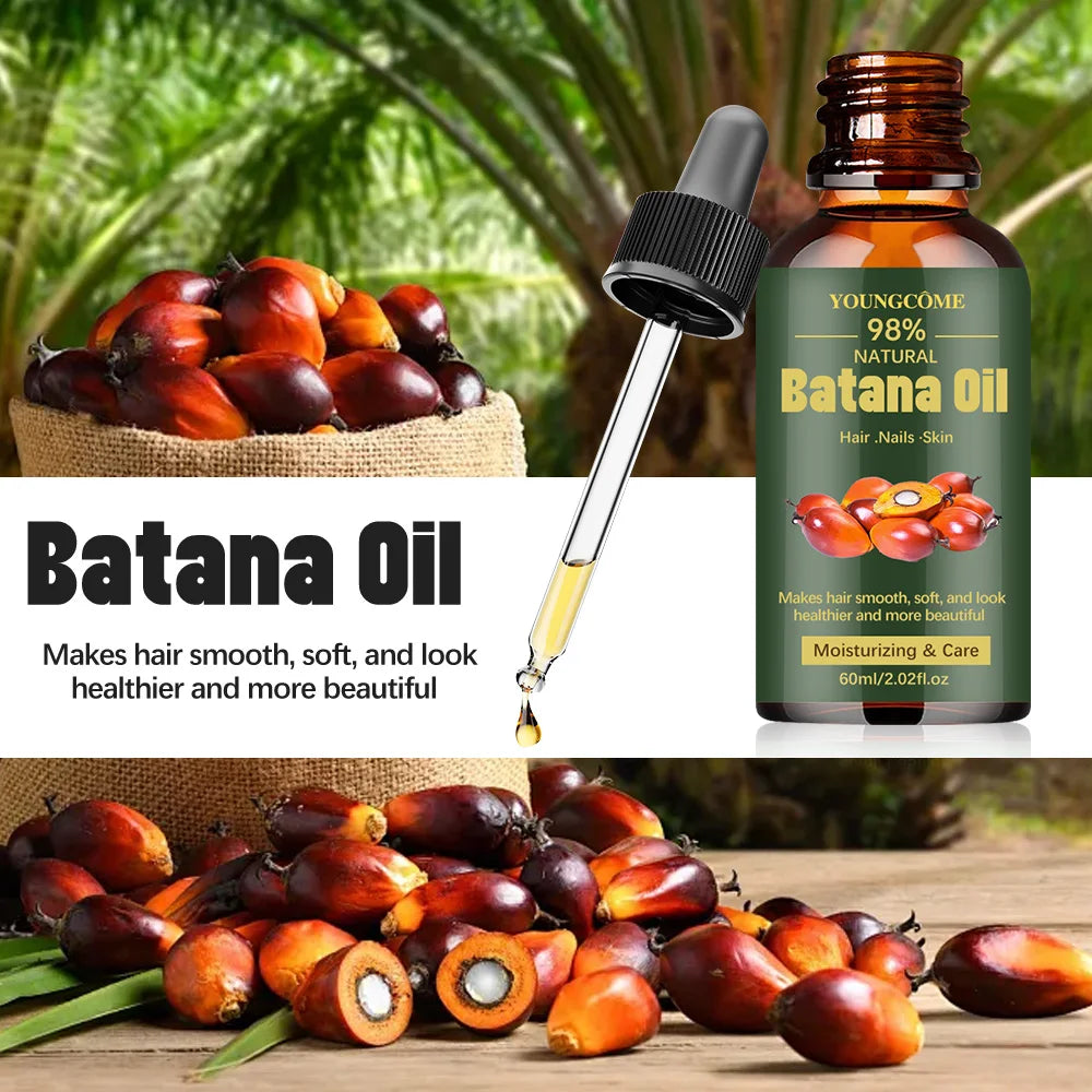 Batana Hair Oil with 40ml, 60ml and 60ml Three-Piece Option Labels, Cosmetic Hair Conditioning Product for Women and Men for At-Home Grooming Routines