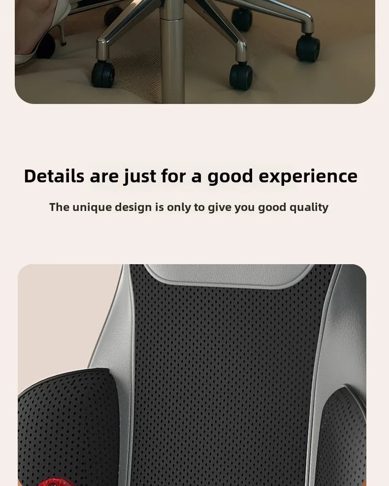 Massage Seat Cushion 5-in-1 Chair Pad with Listed Heat, Vibration and Kneading, US EU UK or AU Plug Options for Compatible Home Seating and Personal Massage Breaks