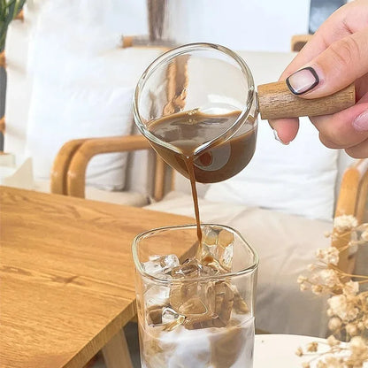 400ml Glass Coffee Cup with Listed Lid and Straw, Transparent Borosilicate Drinkware for Iced Coffee, Milk Tea and Juice with Square Cup and Bamboo Lid Options