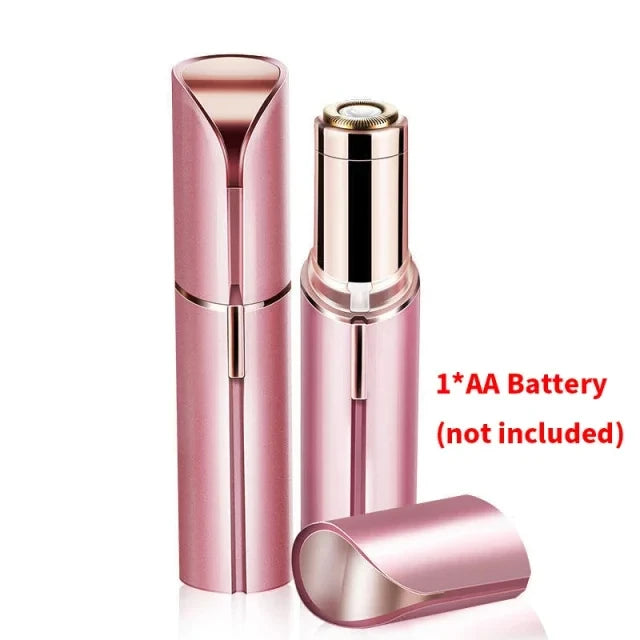 Facial Hair Remover for Women, Portable Mini Electric Shaver for Peach Fuzz, Upper Lip and Chin with USB or Dry-Cell Power Options