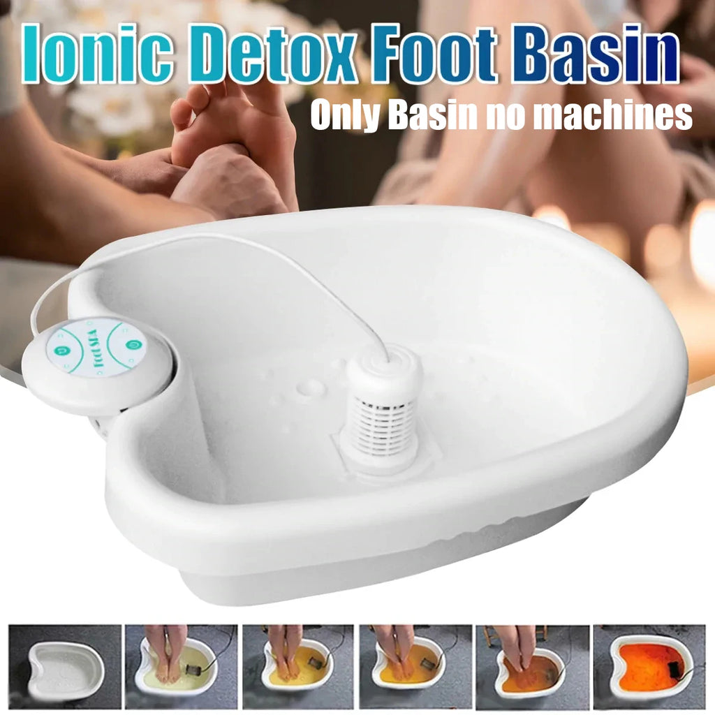 Foot Soaking Basin with Raised Circular Dots, Basin-Only Foot Bath Container for Seated Home Personal-Care Routines, No Foot Spa Machine Included