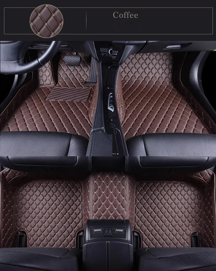 3D Car Floor Mats for Listed Renault Kadjar, Duster, Fluence and Koleos Configurations, Artificial Leather Cabin Covers with Black Single-Piece and Five-Seat Color Options