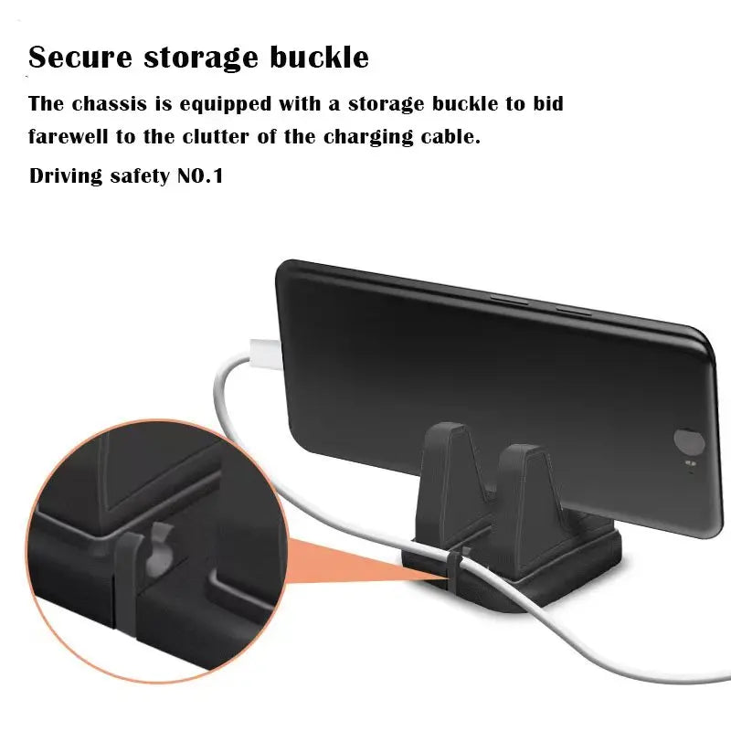 Car Phone Navigation Holder, 360° Rotating Mobile Phone Bracket with Listed Non-Slip Design, Black or Red Options for Compatible Vehicle Phone Positioning