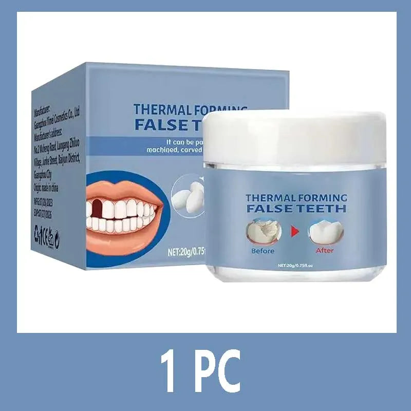 Moldable Tooth Beads and Granules with Listed 20g Packaging, Q6N2 Thermal-Fit Wording and Single or Promotional Quantity Options for Dental Review