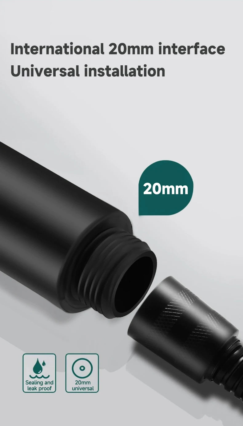 Black Handheld Shower Head for Bathroom Replacement, Listed G1/2 Thread and ABS Construction with 3.54-Inch Size Option, Adjustable Spray Head Only