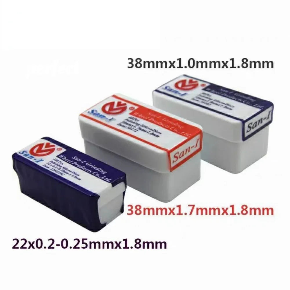 Dental Lab Polishing Discs, Resin Grinding and Separation Wheels in 22mm or 38mm Options, Boxed 40, 50 or 100-Piece Selections for Laboratory Work