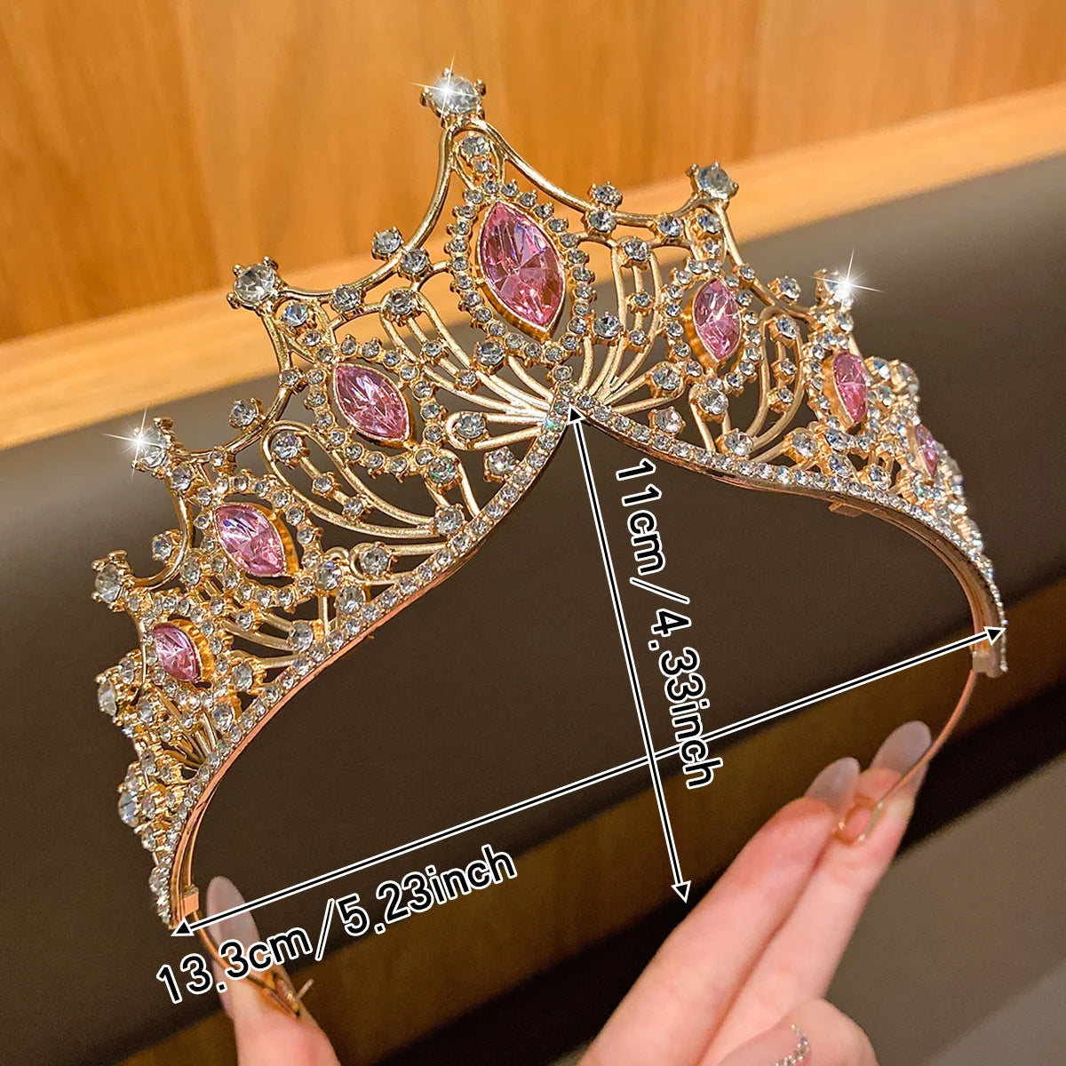 Birthday Crown Headband, Single-Piece Large Crown Hair Accessory with Eleven Style Options for Party Outfits, Celebration Photos and Stage Performances
