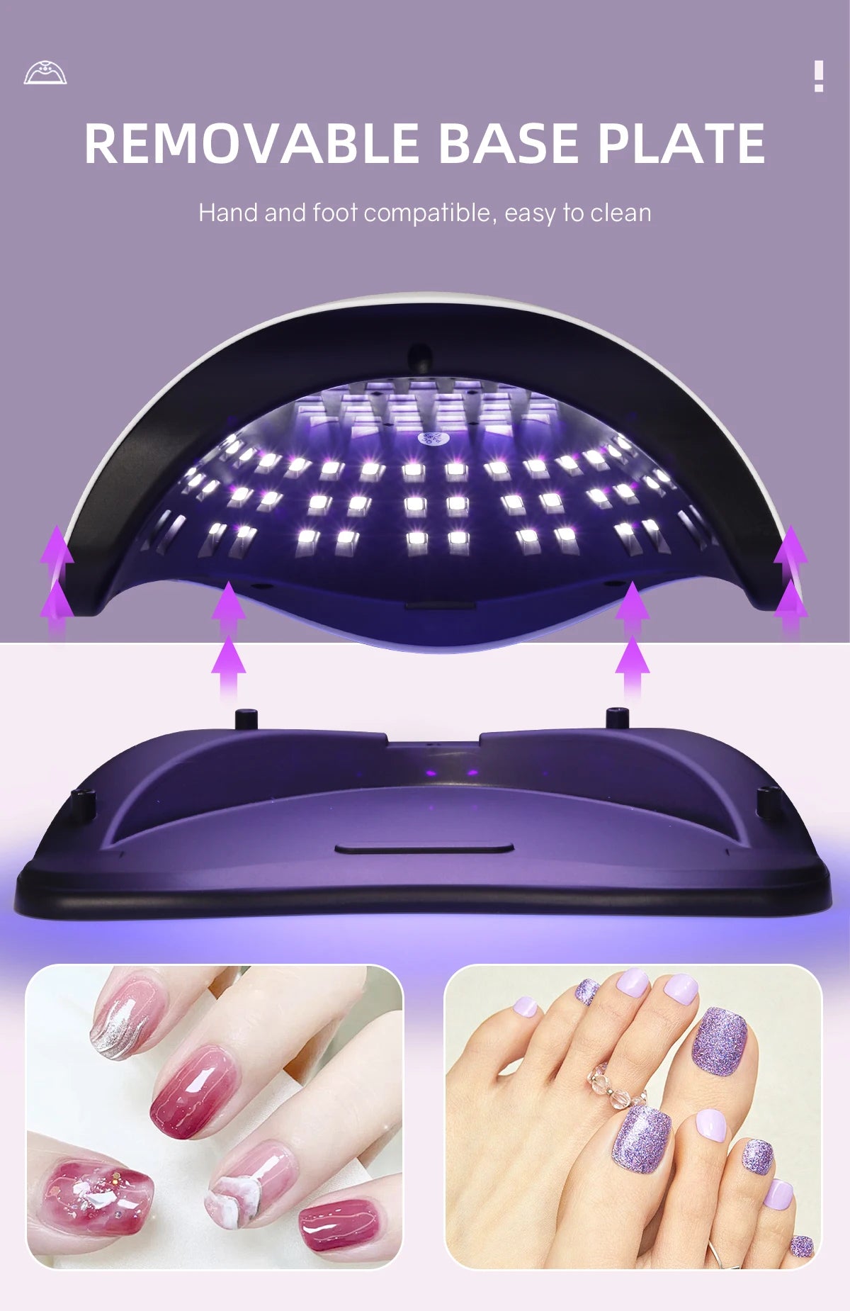 Gel Nail Curing Lamp with Four Timers, Auto Sensor and Removable Tray, Listed 81-LED SUN X25 MAX Specifications and X23, X25, X26 or X27 Options