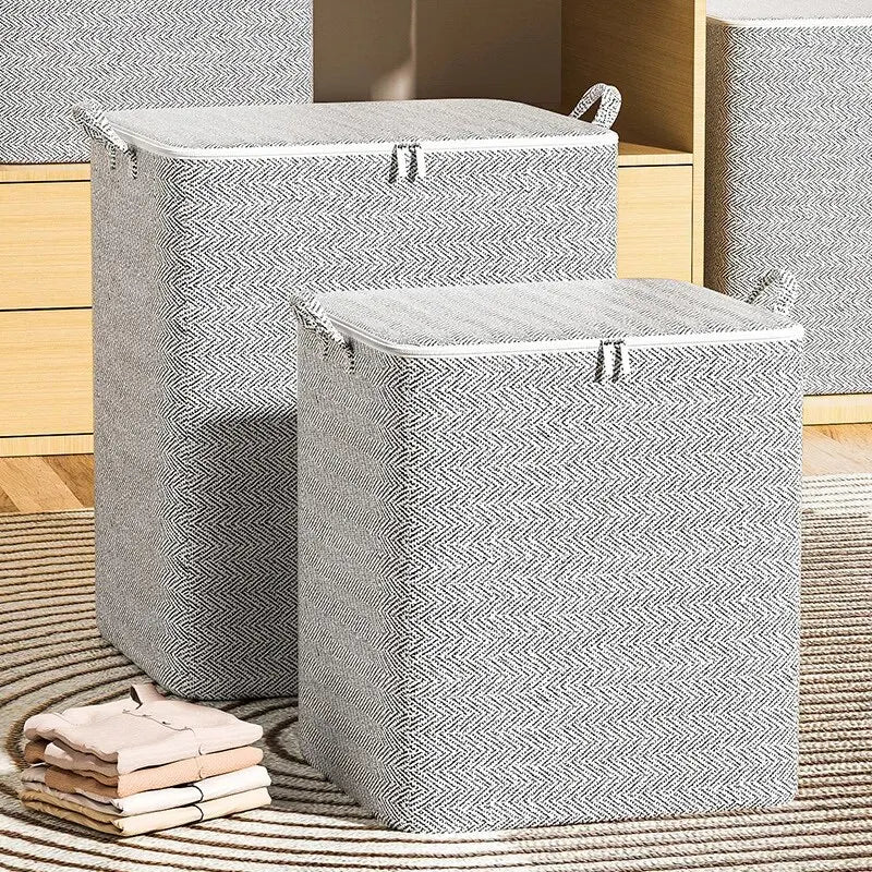 Non-Woven Quilt Storage Bag with Zipper Closure, Single Closet Organizer in 30L, 110L, 150L or 220L Options for Bedding, Clothing and Household Toys