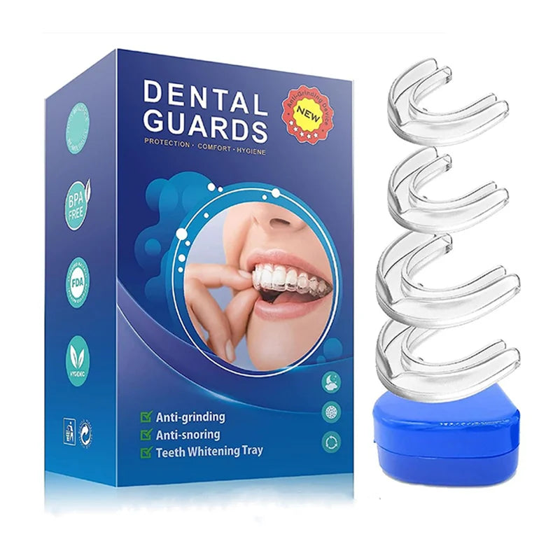 EVA Thermoplastic Dental Trays, Transparent Braces-Style Oral Appliances with Eight A-H Option Labels for Professional Dental Suitability and Fit Review