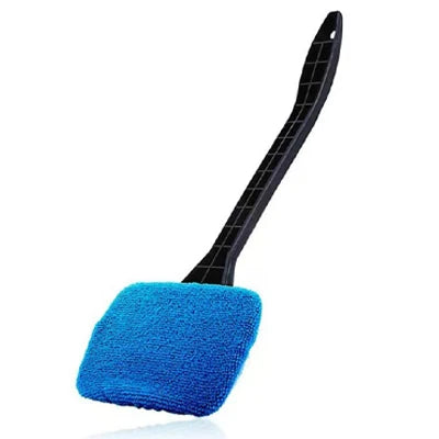Car Windshield Cleaning Wand with Removable Microfiber Bonnet and Long Handle, Blue, Light Blue or Green Options for Interior Auto Glass and Window Care