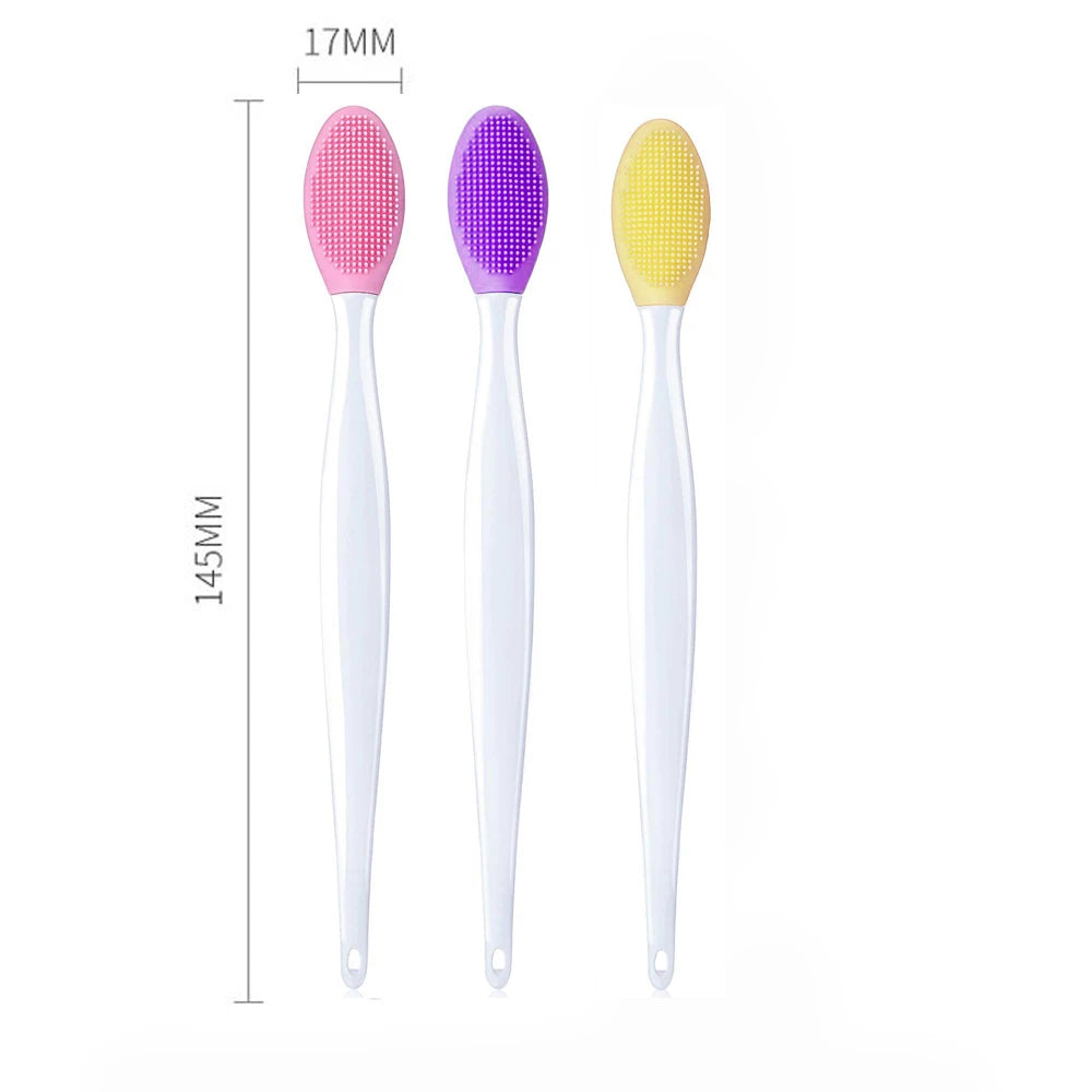 Silicone Face Cleansing Brush for Face and Nose Washing, Skincare Exfoliating Tool with Replacement Head Wording, Single and Four-Piece Color Options