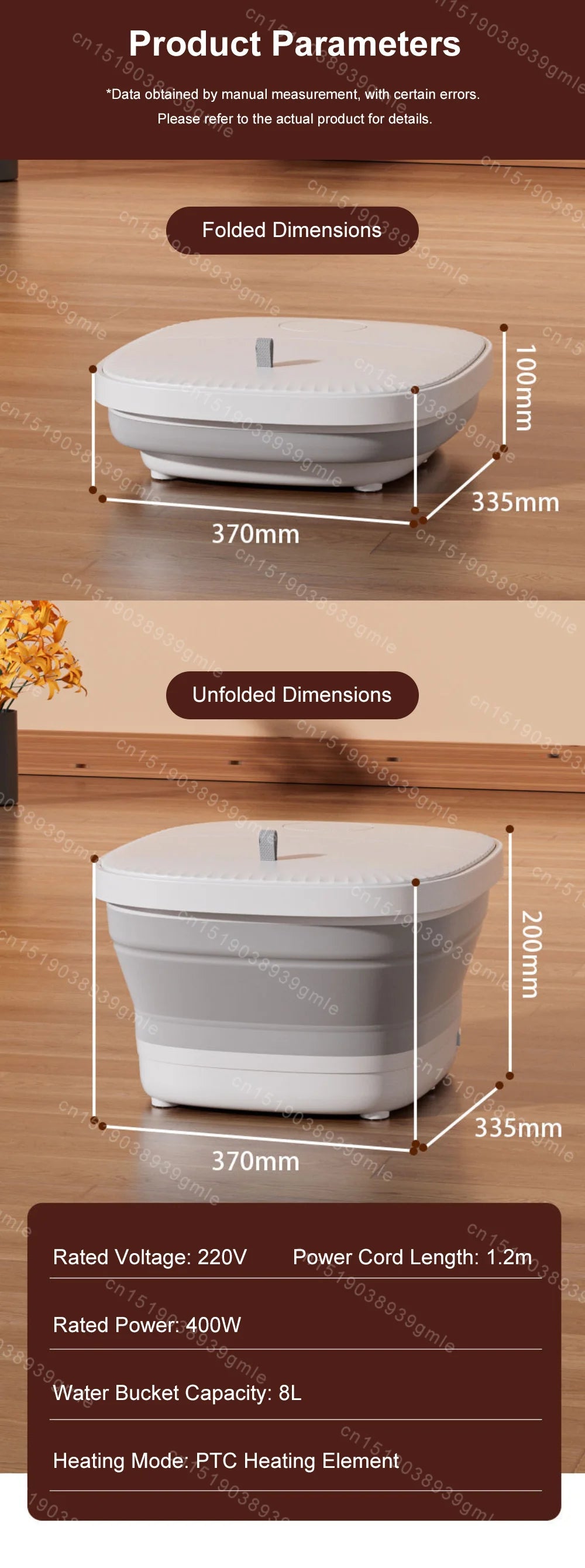 Foot Soaking Spa Basin with Listed Heating and Massage, Basic Version, Bubble Style or Folding Version Options for Adult At-Home Foot Bath Routines
