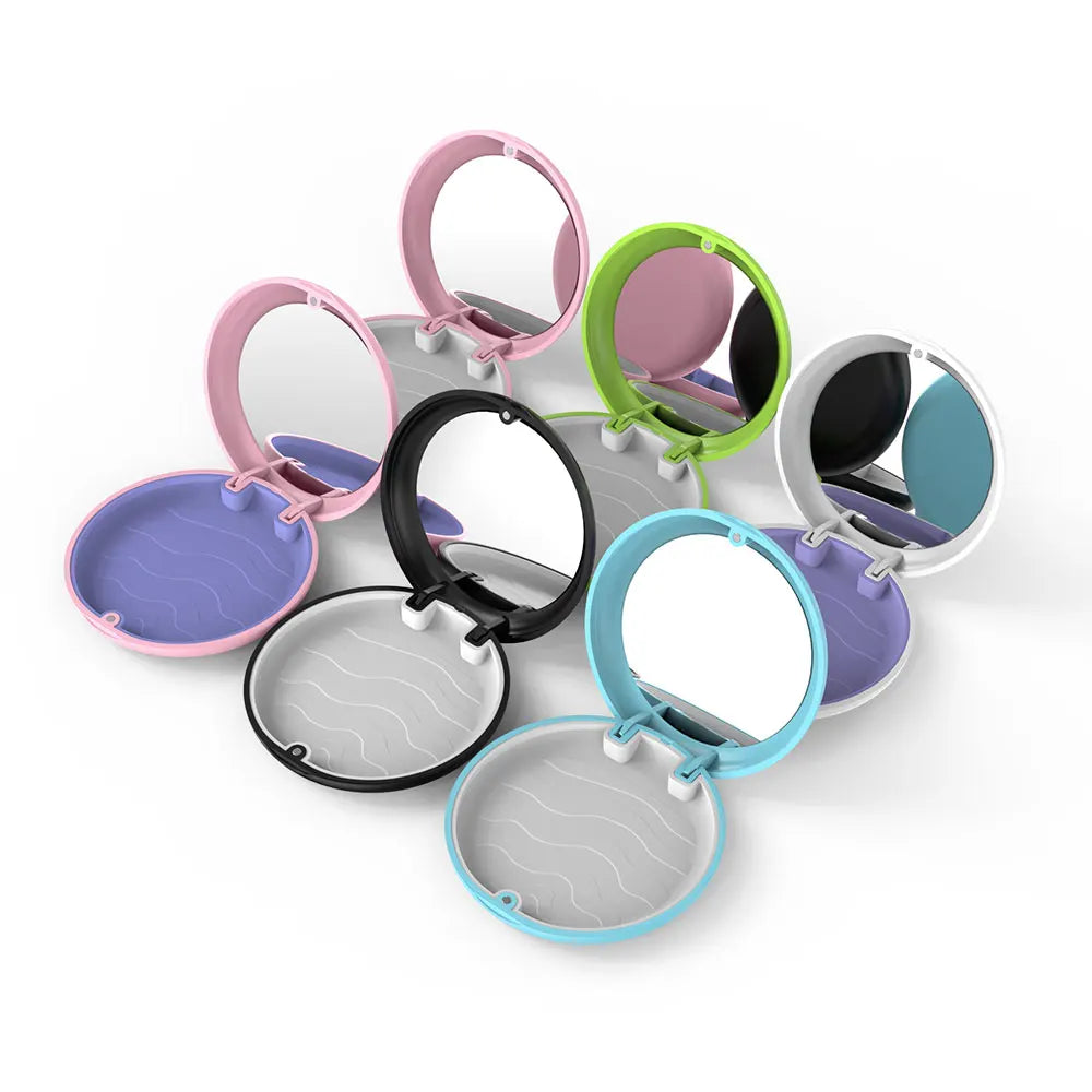 Retainer Case 20-Pack with Magnetic Closure, Portable Dental Aligner and Mouth Guard Storage Boxes, Mirror Options for Home and Travel Organization