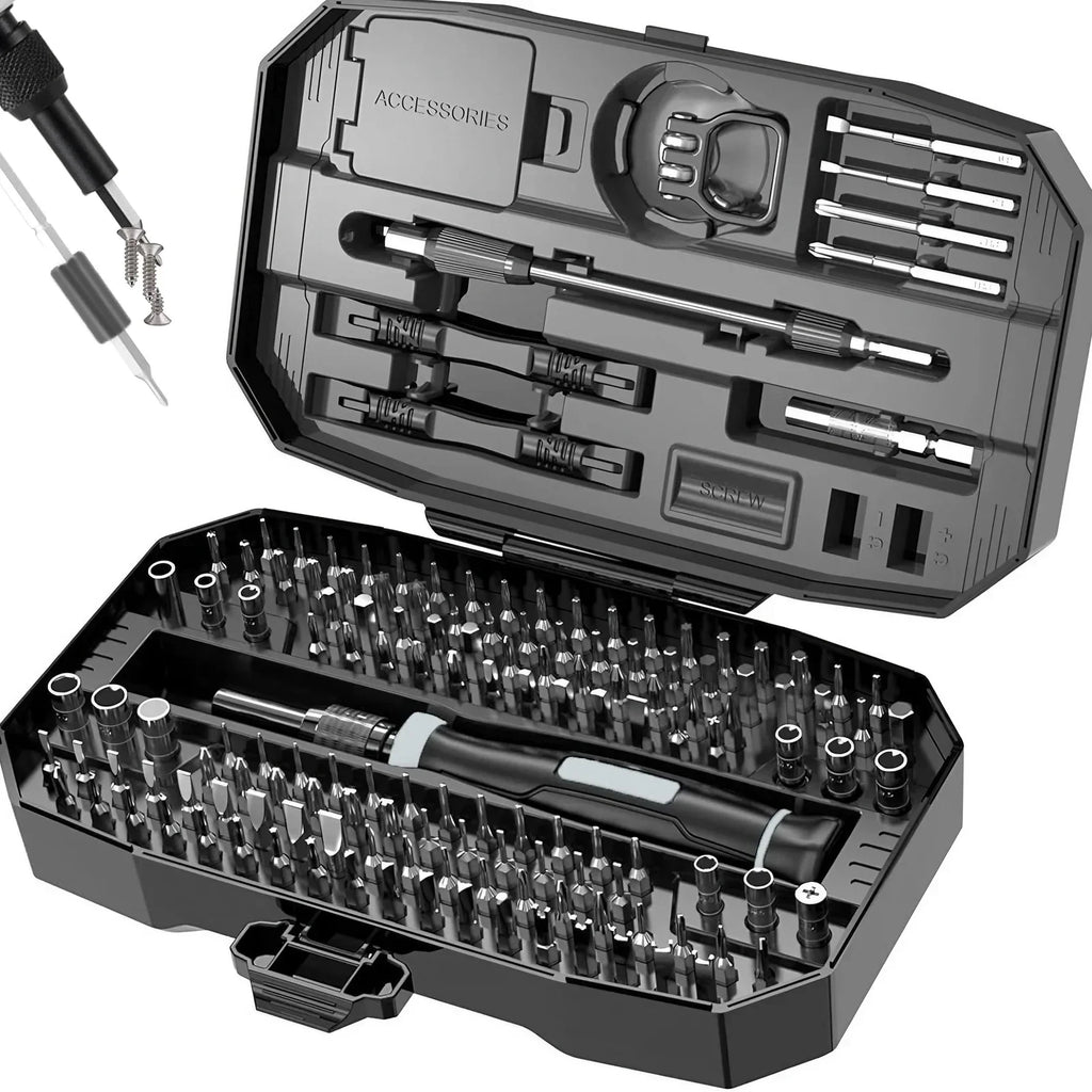 Precision Screwdriver Repair Kit, 25-in-1 or 152-in-1 CRV Steel Bit Set with Torx Options for Compatible Laptop, Computer and Small Electronics Projects