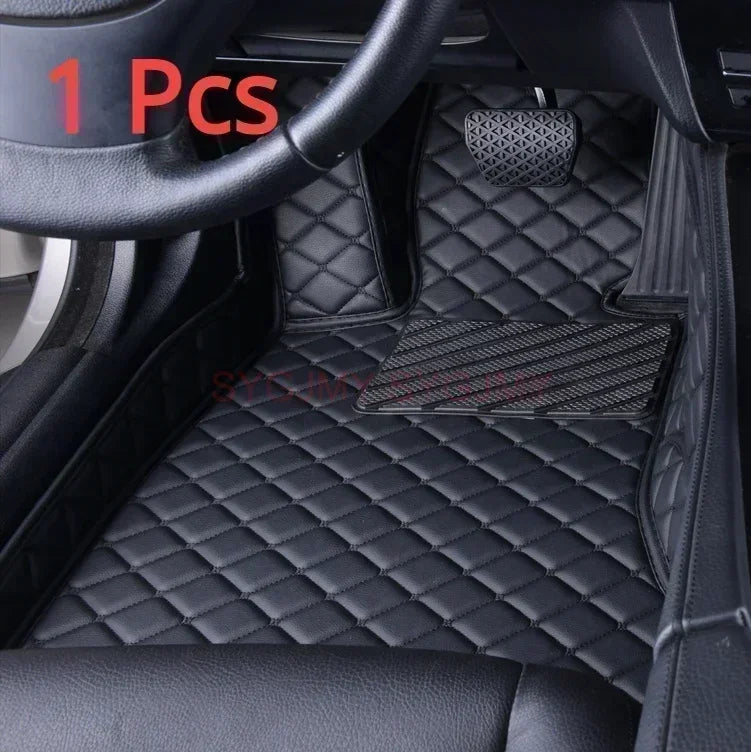 3D Car Floor Mats for Listed Renault Kadjar, Duster, Fluence and Koleos Configurations, Artificial Leather Cabin Covers with Black Single-Piece and Five-Seat Color Options