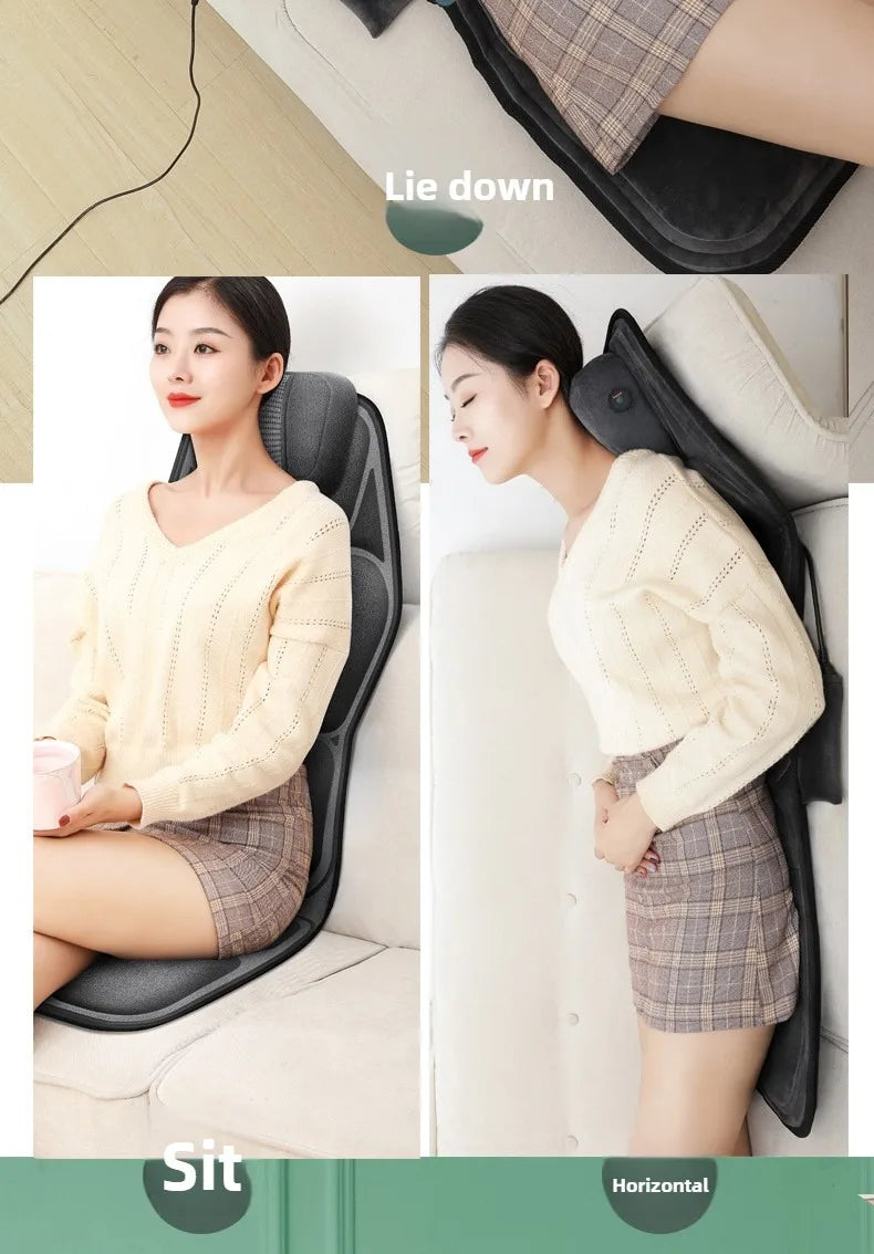 Massage Seat Cushion Options with Listed Heat, Vibration and Lumbar Airbag Features, Basic Flannel, Basic or Upgraded Selections for Home Office Relaxation