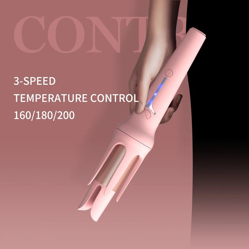 Bidirectional Automatic Curling Iron Model 391, Listed 32mm Ceramic Hair Curler with Three Described Heat Settings and 30-Minute Auto Shut-Off in Pink or Purple