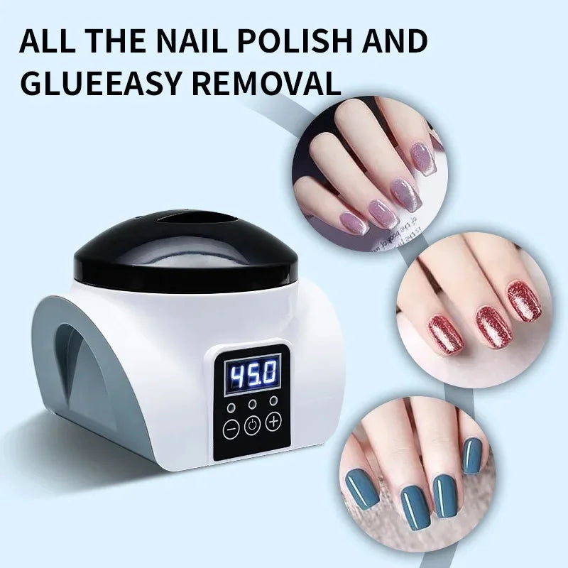Five-Finger Gel Nail Removal Machine with Heated Steam Reference, Top-Cover Design and US, UK, AU or EU Plug Options for Adult Manicure Routines