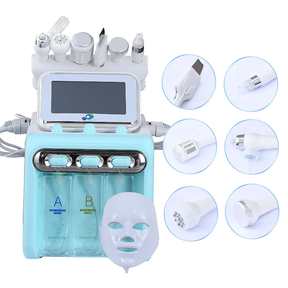 Hydro Facial Beauty Machine with Seven-in-One Title Reference and US Power Source Selection for Cosmetic Equipment and Accessory Compatibility Review