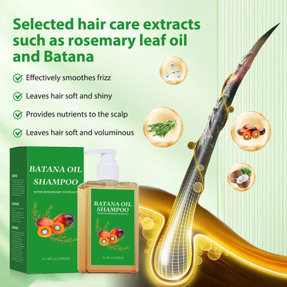Batana Oil Shampoo Set with Listed Hair Oil, Rosemary Leaf Oil Shampoo Formula for Everyday Cleansing and Cosmetic Hair Conditioning at Home