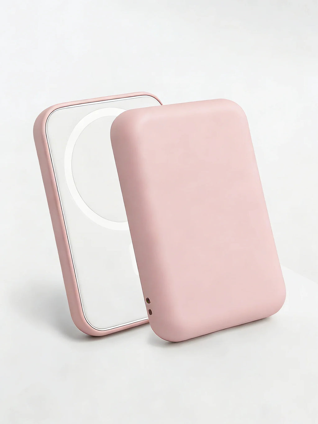 Power Bank Case in Pink Soft TPU, One Accessory Cover Listed for Apple's Original MagSafe Wireless Battery Pack, Color Accent for a Compatible Charging Setup
