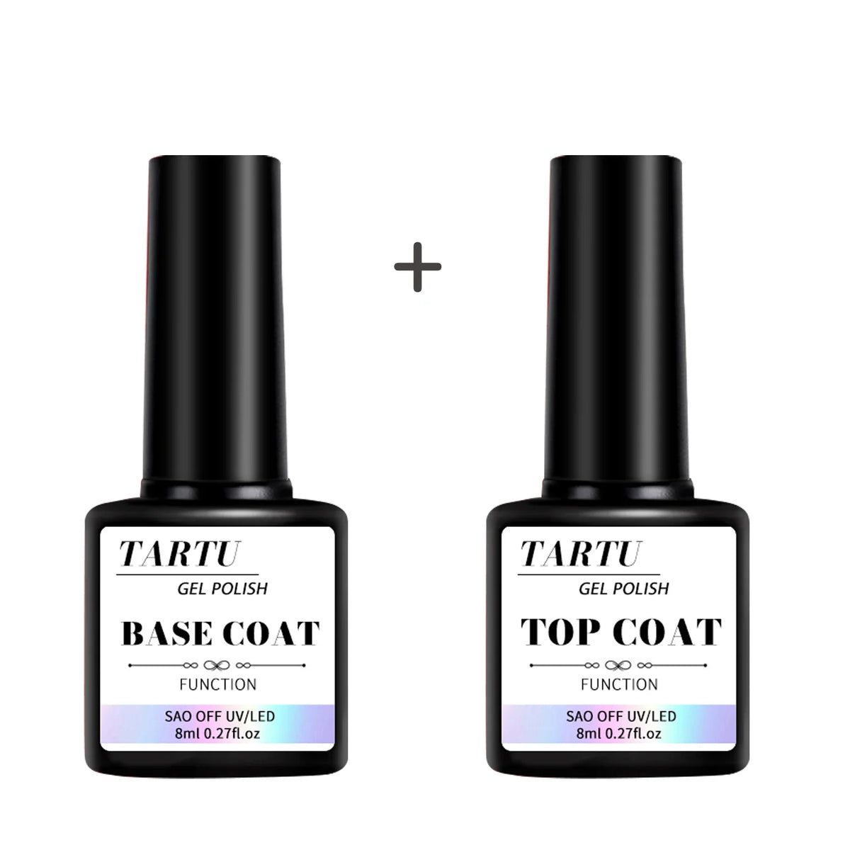Gel Base and Top Coat, 8ml Soak-Off Nail Gel with Individual Base or Top Coat and Two- or Three-Piece Combination Options Including Matte for Adult Manicures