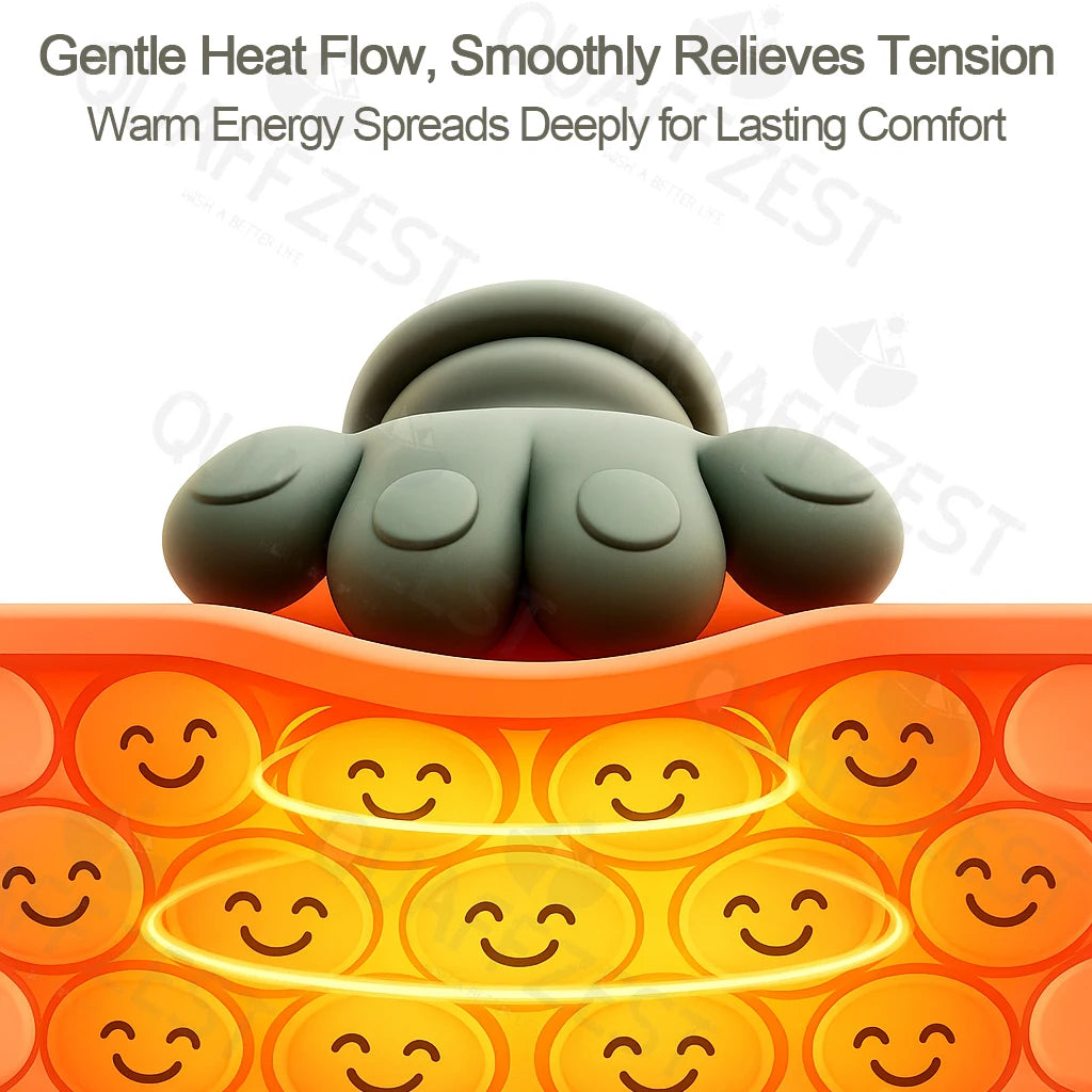 Heated Kneading Neck and Shoulder Massager, Moss Green Wireless Shawl with Brushless Motor, Three Massage Levels, Two Heat Settings and 2000mAh Battery