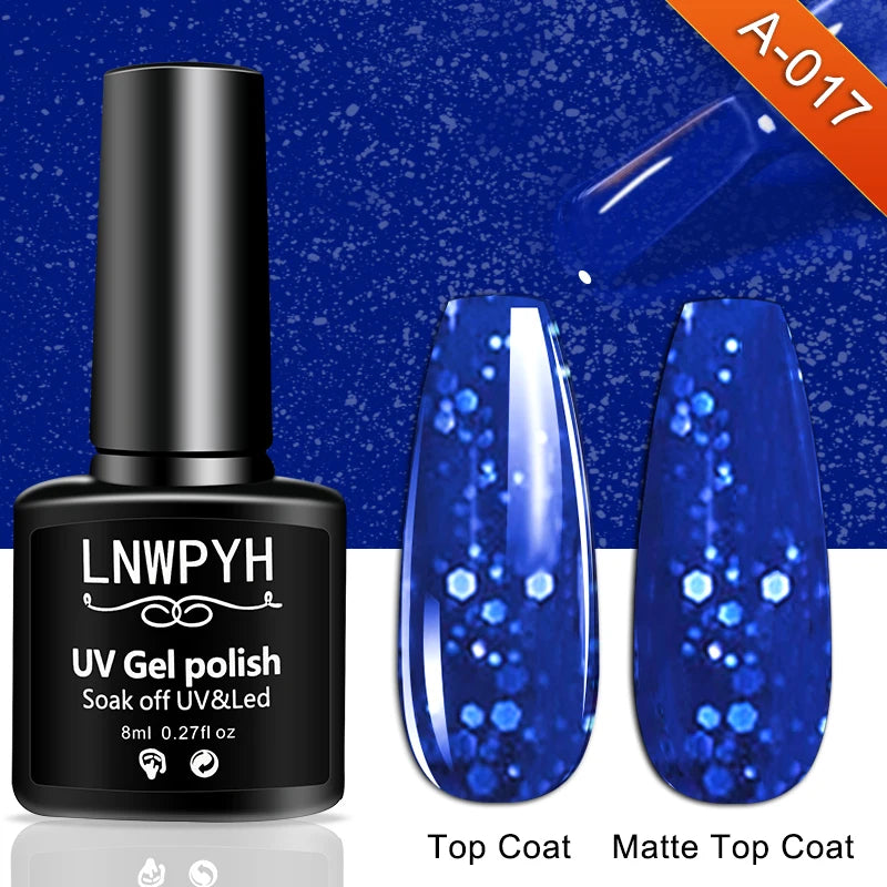 18-Color Gel Nail Polish Kit by LNWPYH with Three Extension Gel Colors, Base and Top Coats, UV LED Lamp and Nail Drill Reference for Adult Manicure Designs