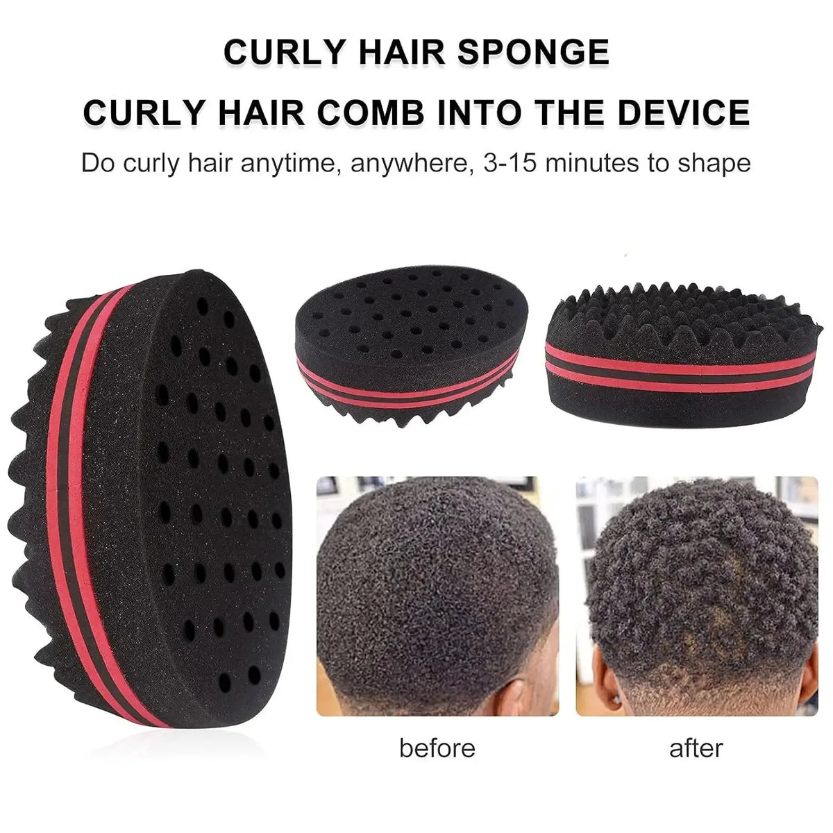 Hair Twisting Sponge Set for Men and Women, Curling Combs and Styling Tools for Textured Hair Grooming with Ten Coded Style Options