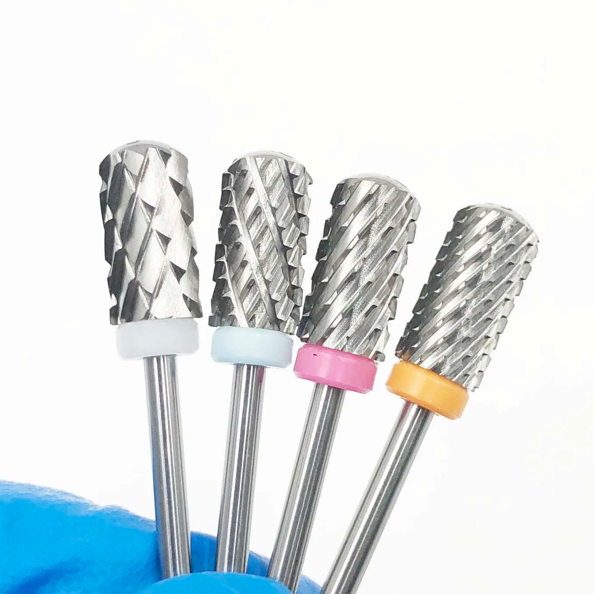 Large Barrel Carbide Nail Drill Bit with Listed 6.6mm Size and Rounded Smooth Top, Eight Option Labels for Compatible Electric Manicure Tools