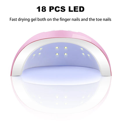Gel Nail Polish Kit by LNWPYH with Listed 10 Polish Colors, 4 Extension Gel Colors, Base and Top Coats, UV LED Lamp and Electric Drill for Adult Nail Art