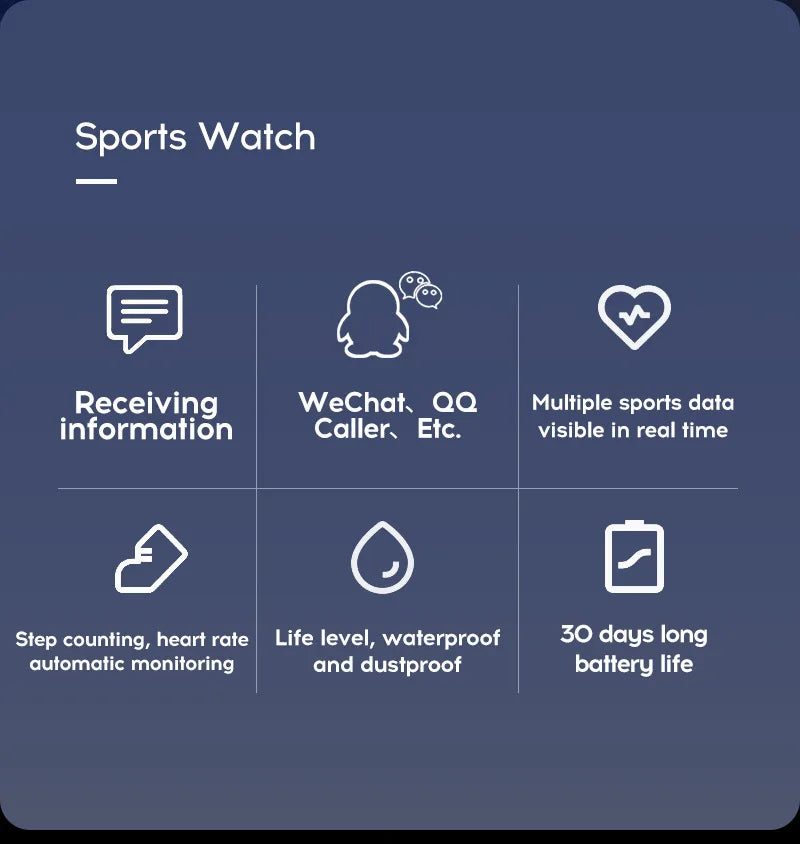 Y68 Smart Watch with Original Box for Men and Women, Gray, Black, White or Pink Wearable with Listed Sleep Monitoring and Heart Rate Functions for Compatible iOS and Android Phones