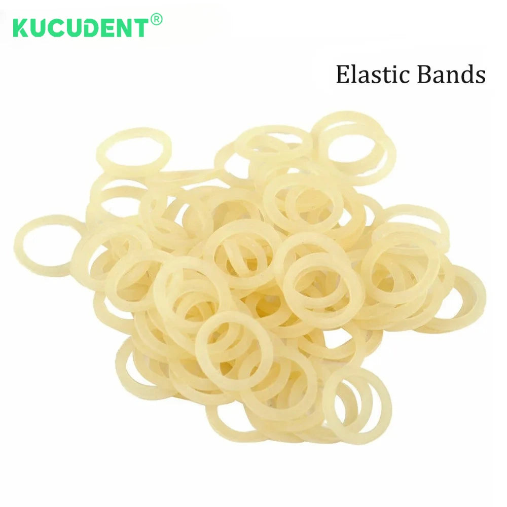 Latex Orthodontic Traction Elastics, 5000-Piece Box with Animal-Coded Diameter Options and 2.5 to 6.5oz Force Labels for Clinician-Directed Braces Use