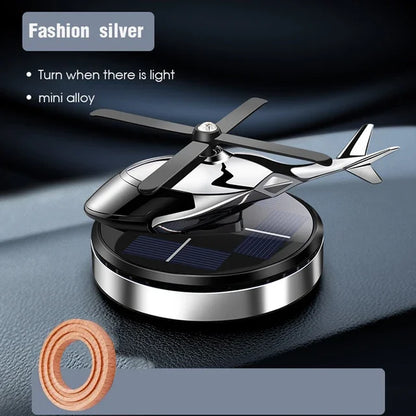 Solar Helicopter Car Air Freshener with Rotary Propeller Design for Vehicle Interior Styling, Decorative Perfume Diffuser in Seven A and B Model Color Options